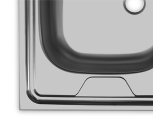 Мойка накладная 80*60 Левая в комплекте с сифоном и крепежом