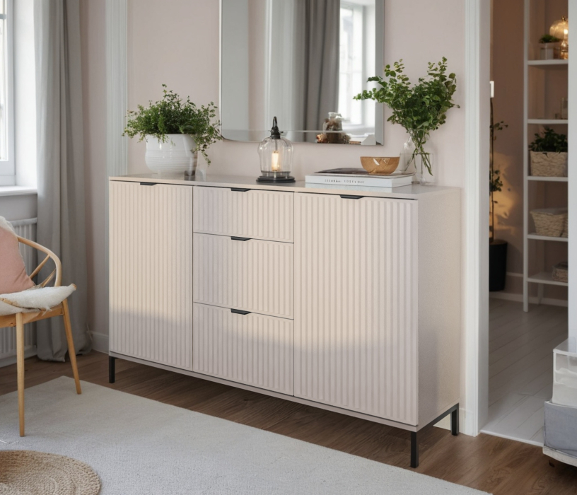 Комоды, Комод Турин СБ-3571 Кашемир серый/МДФ Кашемир