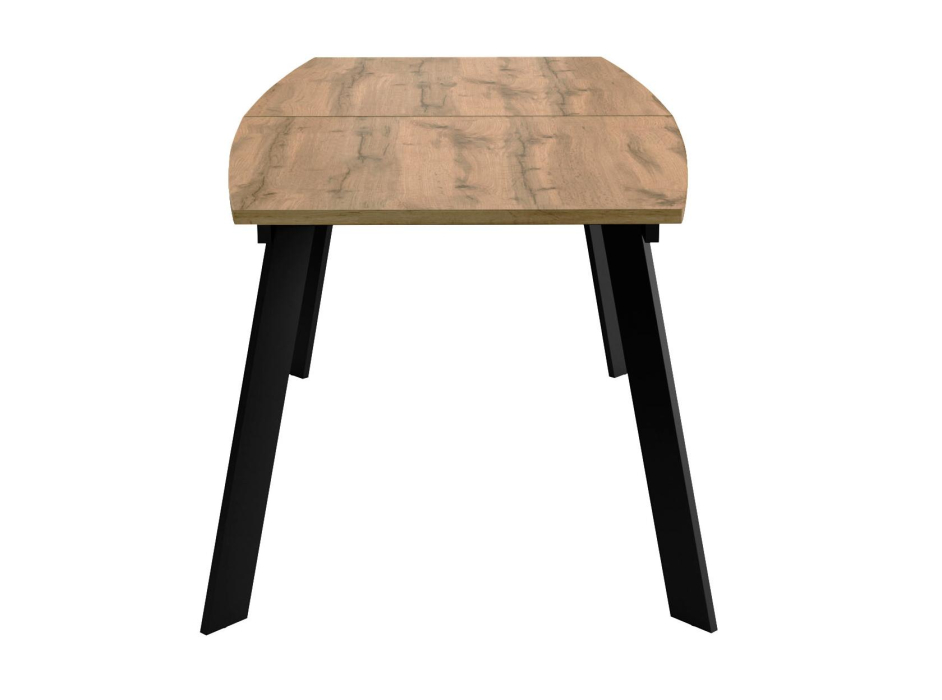 Обеденные столы, Стол XL160 дуб галифакс/черный/опоры черные