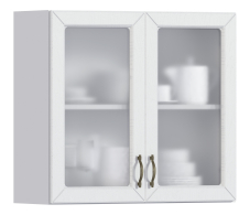 Сити, Сити шкаф навесной со стеклом 2 дв 80х72 см
