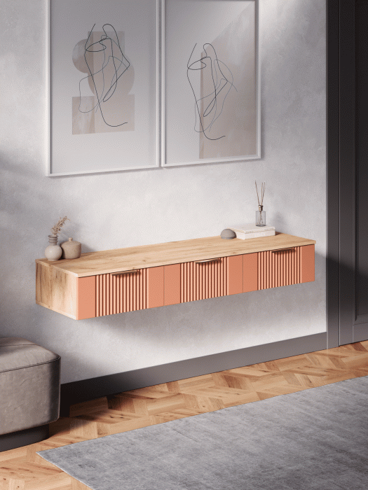 Гостиная, ТВ тумба подвесная Ингрия Luxe 3