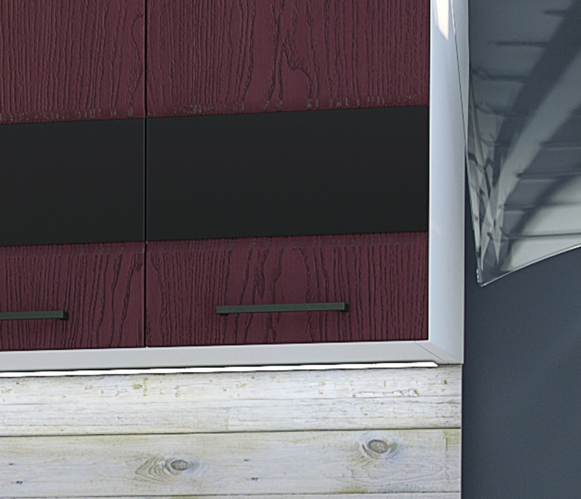 Кухонные гарнитуры, Кухня Астра 1,6 м Красное дерево патина/Дуб галиано МДФ