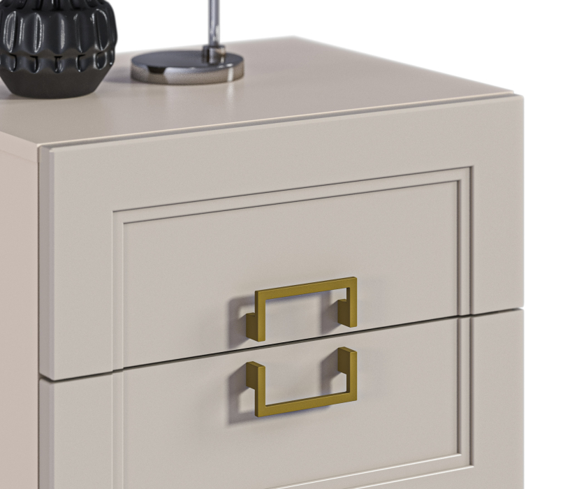 Прикроватные тумбы, Тумба Ассоль СБ-3436 Кашемир серый/МДФ Кашемир