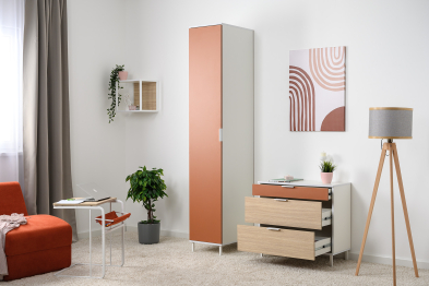 Шкаф-пенал Марвэл 16.316.01, белый, безмолвная пустыня