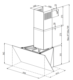 Кухонная вытяжка Loon White 60