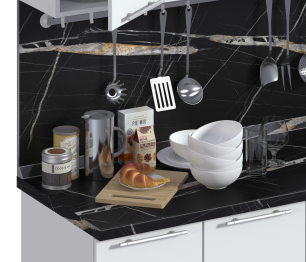 ПанельСт 4*2480*600 Черный Тунис