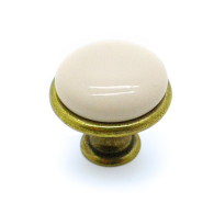 Комплектующие, Ручка GP19-G00AB-MLK-0 металл/фарфор (GAMET)