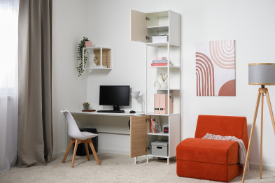 Стеллаж Марвэл 16.426, белый, сатин, плэйн