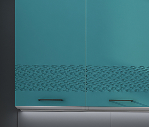 Кухня Лагуна 2,0 м Морская волна/Дуб седой МДФ