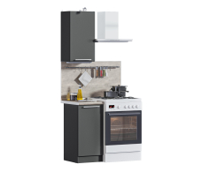 Кухонные гарнитуры, Кухонный гарнитур Ангелина-40 Диамант серый