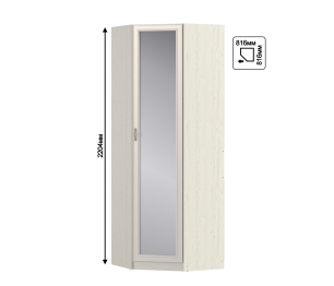 Шкаф угловой Гранд / Ливерпуль СБ-3507 Дуб Приморский Белый/МДФ Классика Светлый