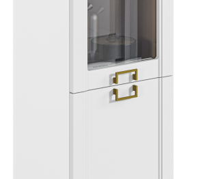 Шкаф-витрина Ассоль СБ-3429 Белый/МДФ Белый