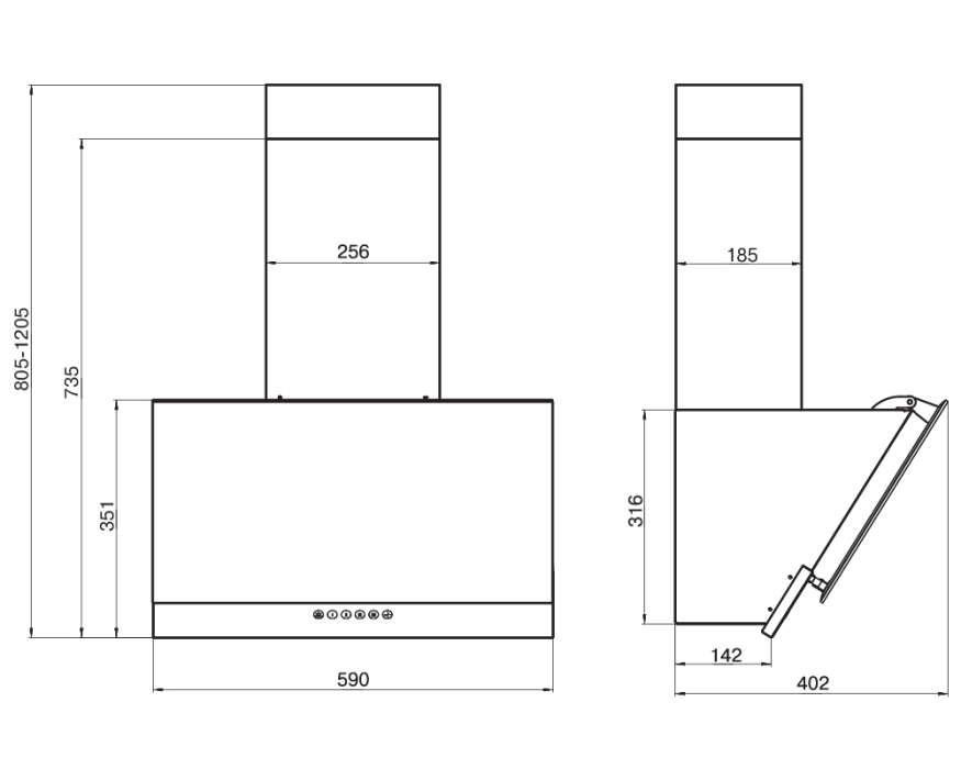 Вытяжки, Кухонная Вытяжка ELIKOR RX6754XB