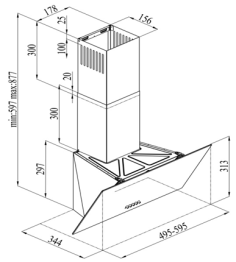 Кухонная вытяжка Colibri Tech Black 60