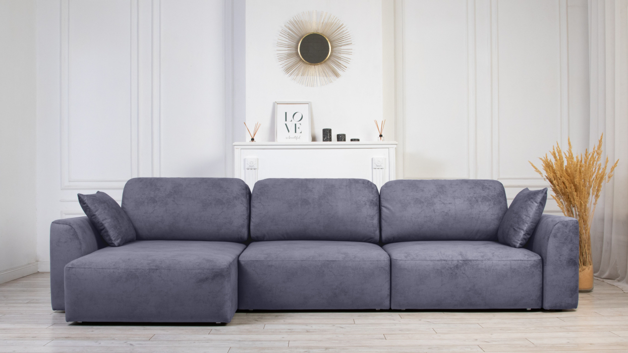 Диваны угловые в гостиную, Диван угловой Trump, велюр