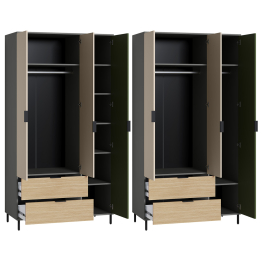 Шкаф Марвэл 16.317.03, темно-серый, сатин, плэйн, дымчатый зеленый