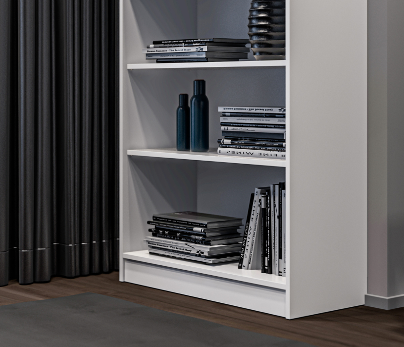 Стеллажи, Стеллаж Твин СБ-3373 Белый