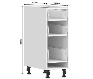 Регина корпус для стола 3 ящ 30х82 см