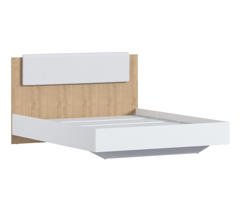 Кровати 160 см, Кровать (1600) Мальта СБ-3270 Белый,Дуб Гамильтон