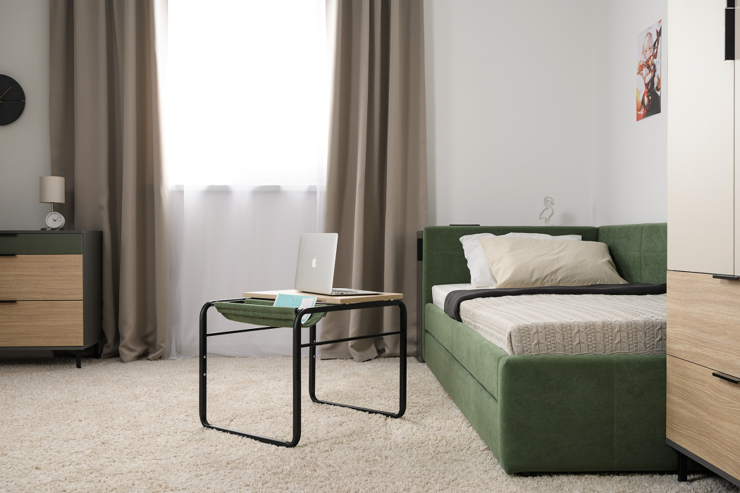 Детские столы, Стол журнальный Марвэл 12.122, плэйн, мосс, черный