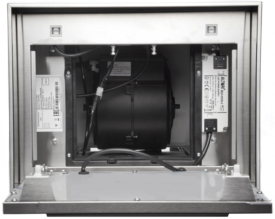 Вытяжки, Кухонная вытяжка Konigin Geometry Inox/Black Glass