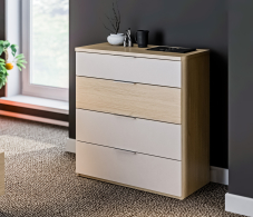 Комоды, Комод Афина СБ-3324 Дуб Винченца/Дуб Винченца,Кашемир серый