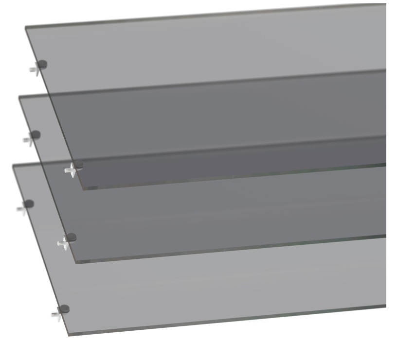 Сити, Комплект полок 764*310 стекло Сити СБ-2935 (3шт)