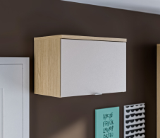 Настенные полки, Полка Афина СБ-3320 Дуб Винченца/Кашемир серый