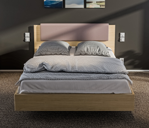 Кровать (1600) Афина СБ-3270 Дуб Винченца,Кашемир серый