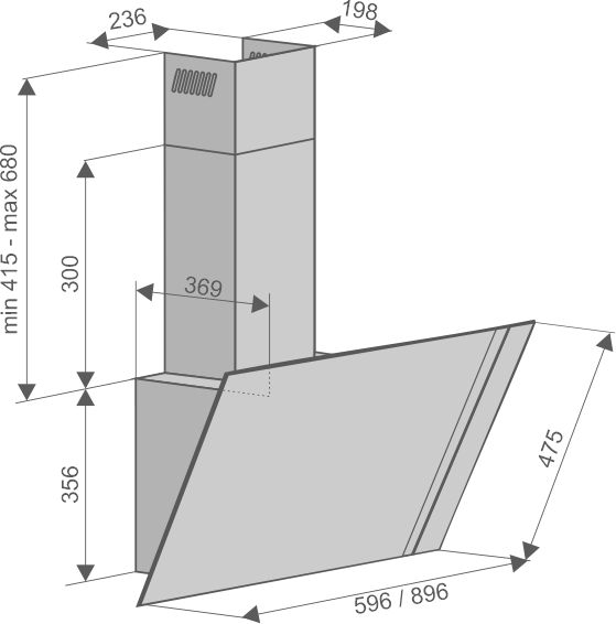 Вытяжки, Кухонная вытяжка Konigin Enigma Black 60