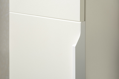 Шкаф-пенал Октава 13.228, белая шагрень, дуб золотой крафт