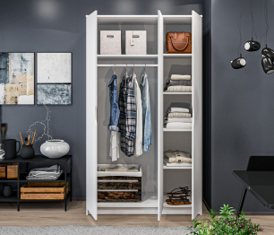 Шкаф 3 дверный Бруклин СБ-3347