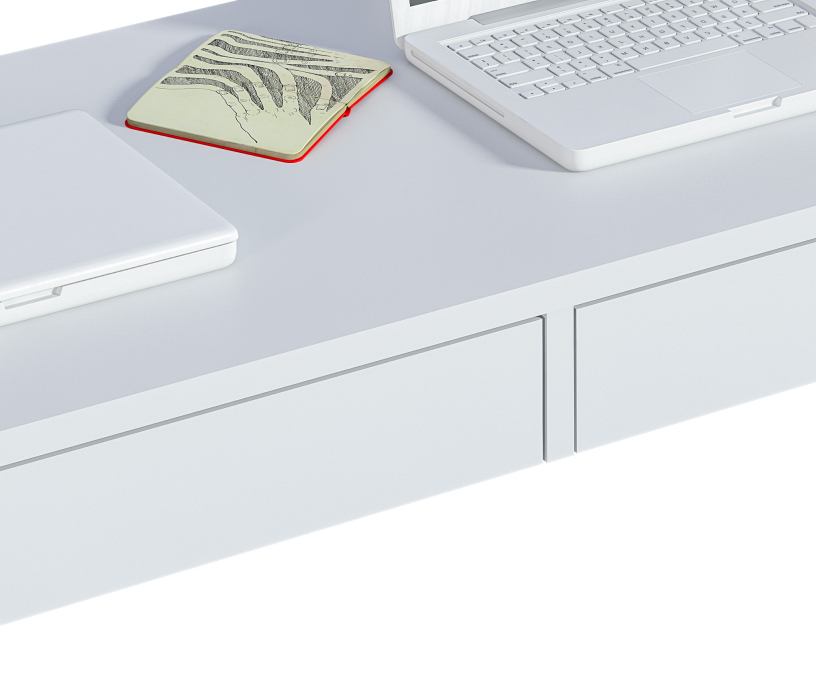 Прямые компьютерные столы, Стол Мика СБ-3310 Белый