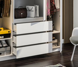 Шкаф 4 дверный с ящиками Леон СБ-3364