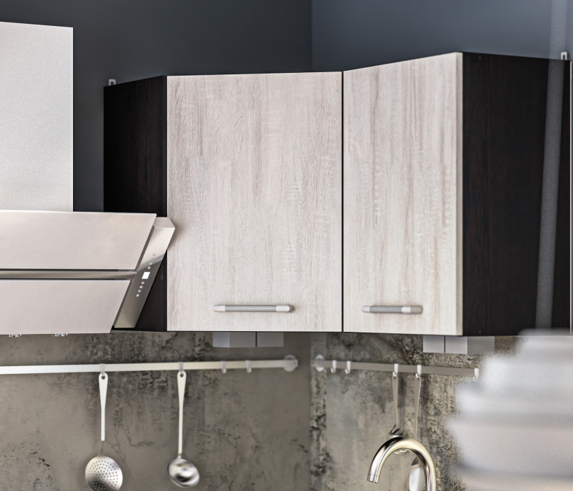 Кухонные гарнитуры, Кухонный гарнитур Виктория угловой Венге/Дуб Светлый,Венге/Базальт R5