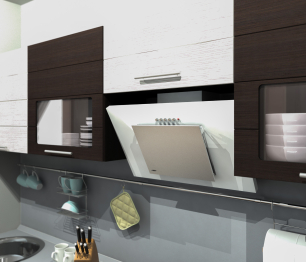 Кухонный гарнитур Милена Дуб Феррара/Онденс/Венге 2,4 м