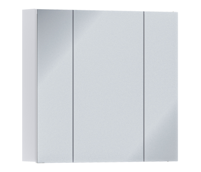 Шкафы с зеркалом, Шкаф 3х дверный с зеркалом Люкс СБ-3153 Белый