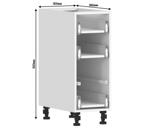 Регина корпус для стола 3 ящ 30х82 см
