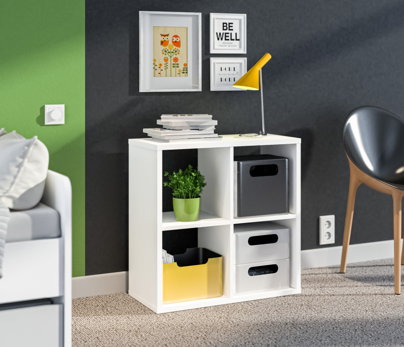 Стеллажи, Стеллаж Кито СБ-3241 Белый