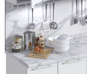 ПанельСт 6*2440*600 Гранит белый матовый 3027