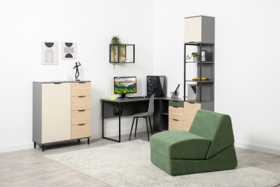 Полка Марвэл 16.487, темно-серый, плэйн