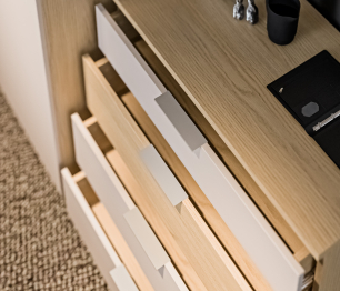 Комод Афина СБ-3324 Дуб Винченца/Дуб Винченца,Кашемир серый