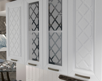 Кухня Агава 1,6 м Акация Белая/Мята МДФ