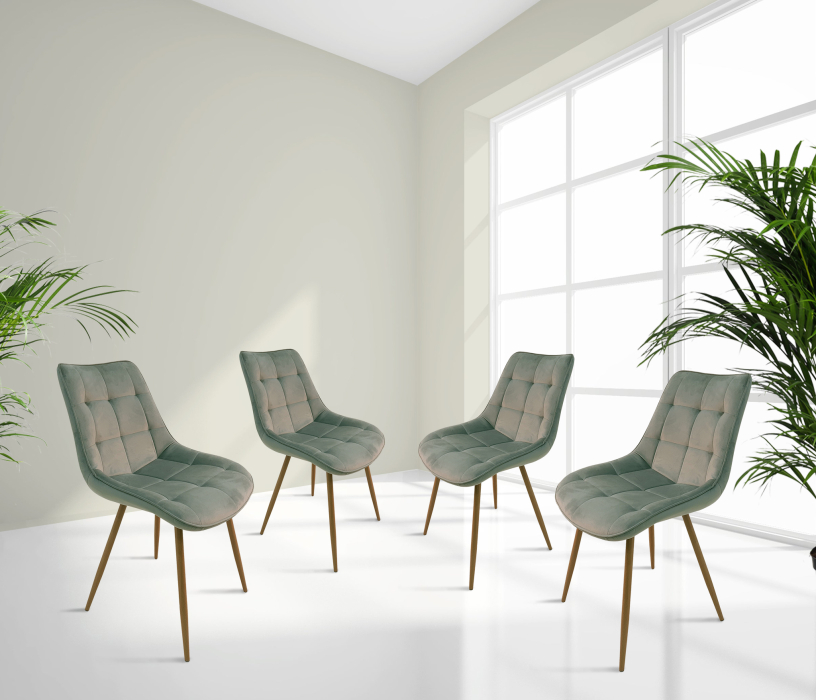 Стулья, Стул Nagen металл под дерево/ткань (BOX-4)