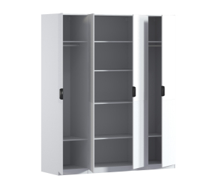 Шкаф четырехдверный Макс 2000 мм, вариант №3 (ЛДСП/МДФ)