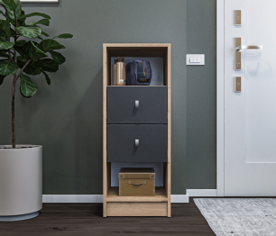 Тумба Сидней СБ-2585/1 Дуб дикий/Диамант серый