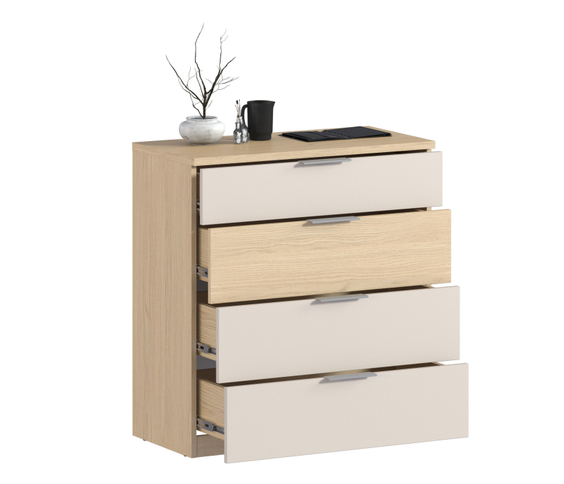 Комоды, Комод Афина СБ-3324 Дуб Винченца/Дуб Винченца,Кашемир серый