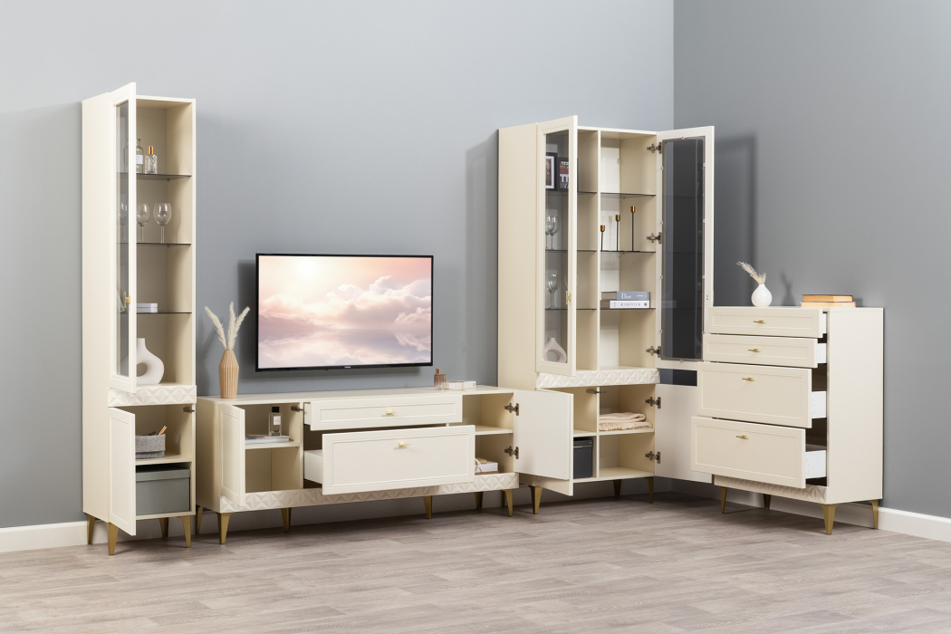 Стеклянные, Шкаф витрина Марион 16.397.01