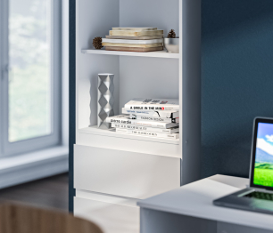 Стеллаж Медея СБ-3237 Белый