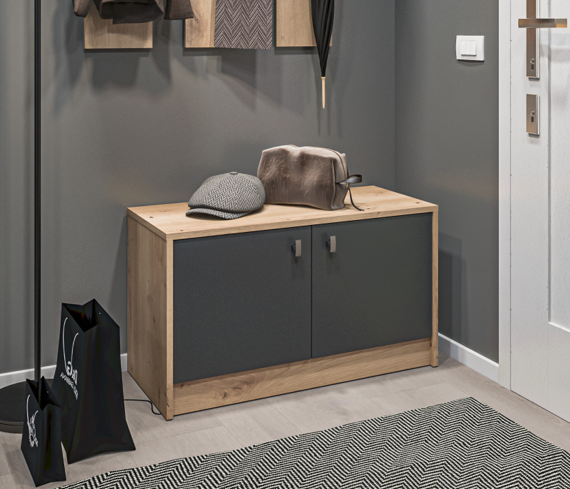 Тумбы, Тумба Сидней СБ-2583 Дуб дикий/Диамант серый